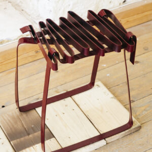 skinny hand-bent steel stool - Image 3