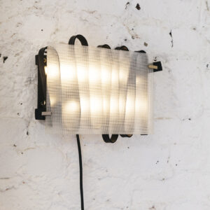 bent wall light - white
