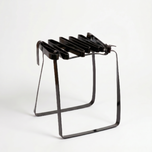 skinny hand-bent steel stool - Image 4